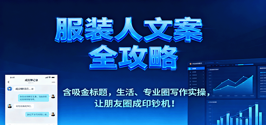 服装人文案全攻略，含吸金标题，生活、专业圈写作实操，让朋友圈成印钞机！-尤课网创
