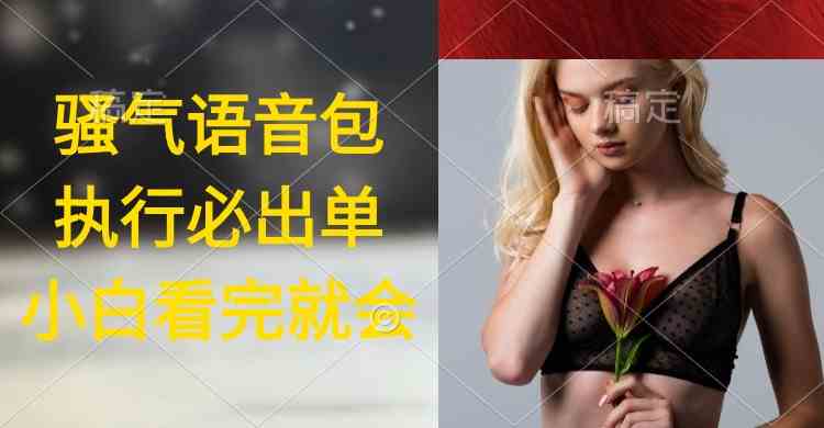 (9589期)执行就出单,日入2000+,超火骚气语音包,小白看完课程就能马上实操