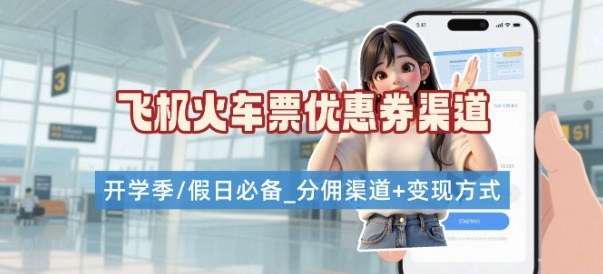 学生党必看！机票火车票优惠券申请渠道 + 项目打法，开学季节日速存-尤课网创