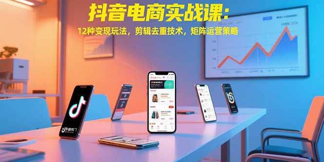 （15478期）抖音电商实战课：12种变现玩法，剪辑去重技术，矩阵运营策略-尤课网创