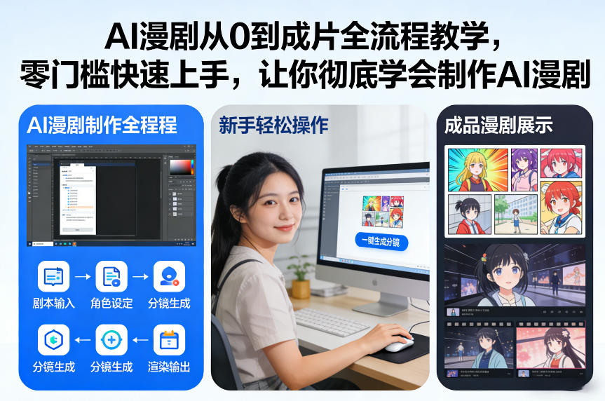 AI漫剧从0到成片全流程教学，零门槛快速上手，让你彻底学会制作AI漫剧【保姆级教程】-尤课网创