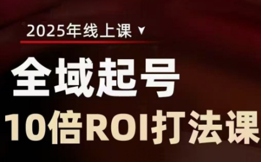 2025全域起号10倍ROI打法课，助你提升直播间的投资回报率-尤课网创