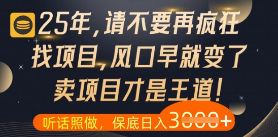 什么？25年你还在疯狂找项目做，醒醒吧，看完这些你全都懂了-尤课网创
