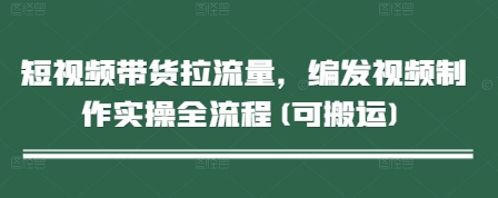 短视频带货拉流量，编发视频制作实操全流程(可搬运)-尤课网创