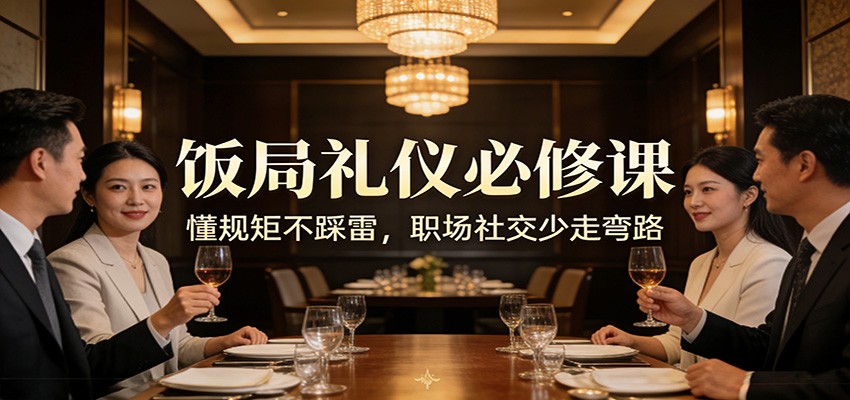 公众号收费文章：《饭局礼仪必修课：懂规矩不踩雷，职场社交少走弯路》-尤课网创