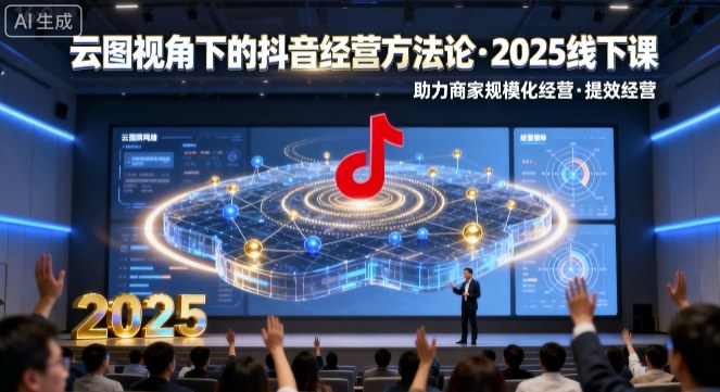 云图视角下的抖音经营方法论,2025线下课,助力商家规模化经营,提效经营(录音+字幕)-尤课网创