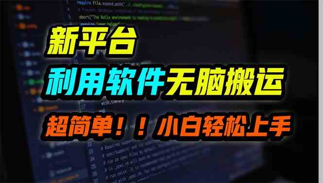 （9745期）新平台用软件无脑搬运，月赚10000+，小白也能轻松上手-尤课网创