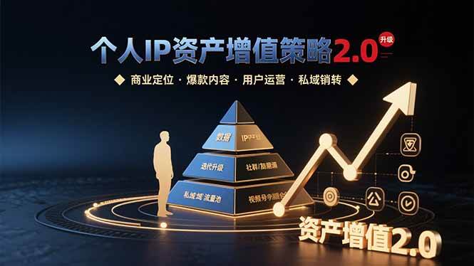 （15653期）个人IP资产增值策略2.0 拆解商业定位/爆款内容/用户运营/私域销转四大模块-尤课网创