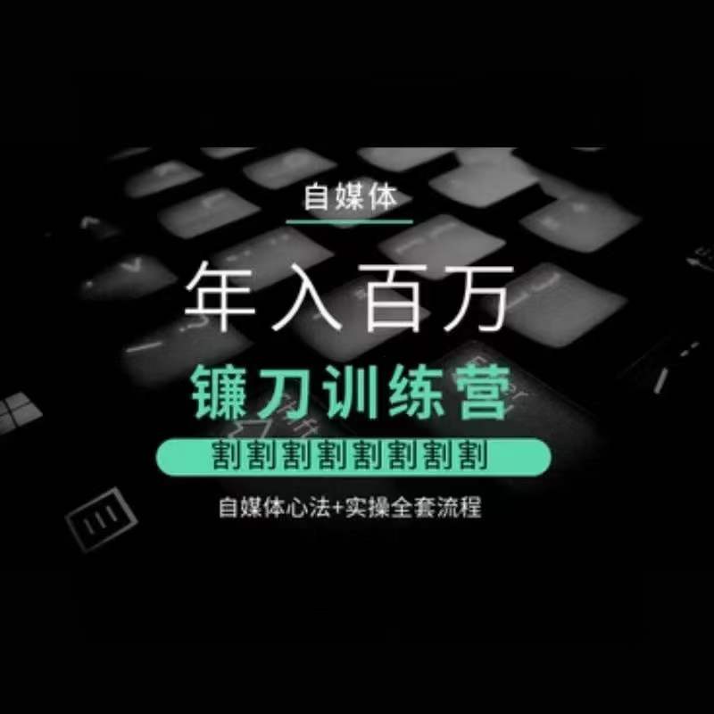 自媒体年入百万镰刀训练营，割割割割割割割割，自媒体心法+实操全套流程-尤课网创
