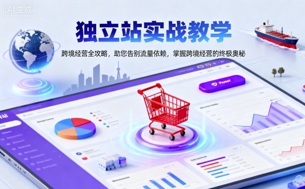 独立站实战教学，跨境经营全攻略，助您告别流量依赖，掌握跨境经营的终极奥-尤课网创