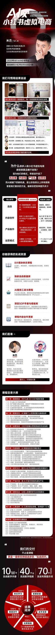 单号月收3w+，小红书低成本搞钱课《AI×小红书虚拟电商》全套-尤课网创