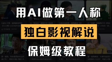 用AI做第一人称独白影视解说，手把手教学，保姆级教程-尤课网创