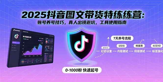 （15861期）2025抖音图文带货特练营：账号养号技巧，真人出镜避坑，工具使用指南-尤课网创