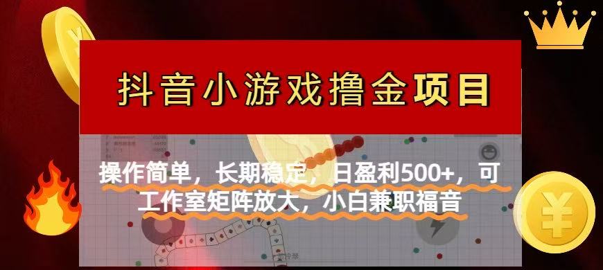 （14290期）【抖音小游戏发行人计划项目】操作简单，长期稳定，日盈利500+，可工作…-尤课网创