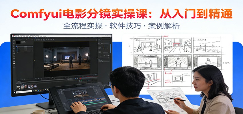 ComfyUI电影分镜实操课：分镜一致性，全流程AI视频制作，零基础也能做专业分镜-尤课网创