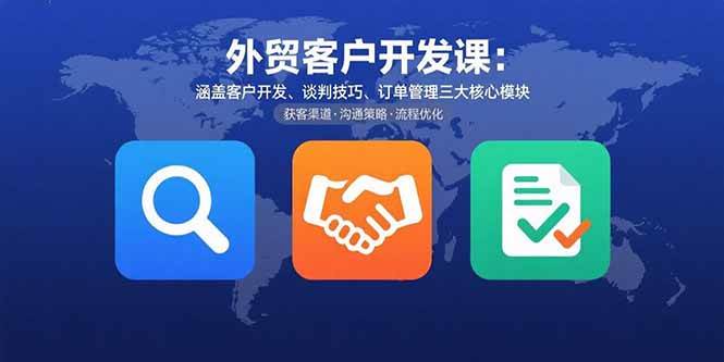 （15793期）外贸客户开发课：涵盖客户开发、谈判技巧、订单管理三大核心模块-尤课网创