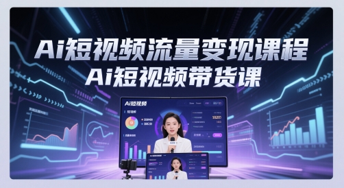 Ai短视频流量变现课程，Ai短视频带货课-尤课网创
