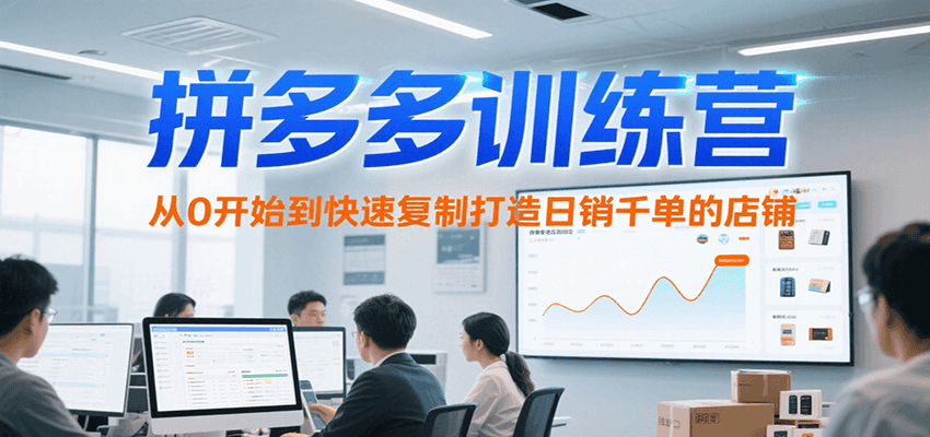 拼多多训练营，从0开始到快速复制打造日销千单的店铺（更新7月）-尤课网创