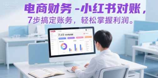 电商财务-小红书对账，7步搞定账务，轻松掌握利润-尤课网创