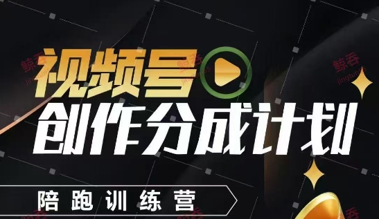 视频号创作分成计划陪跑训练营，手把手教会你如何制作视频，细水长流型项目-尤课网创