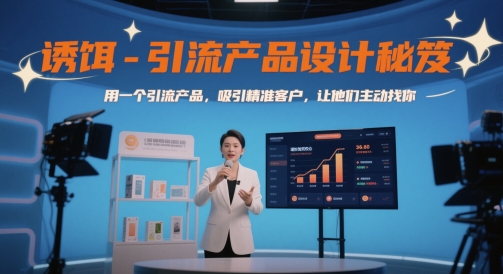 诱饵-引流产品设计秘笈，用一个引流产品，吸引精准客户，让他们主动找你-尤课网创