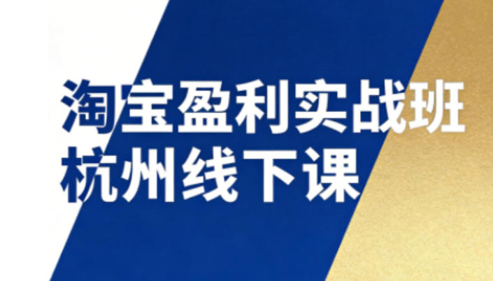 淘宝盈利实战班杭州线下课12月26-28日（音频+字幕），帮你掌握SOP流程+12门核心技术-尤课网创