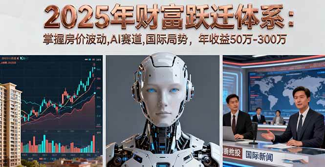 （16217期）2025年财富跃迁体系：掌握房价波动,AI赛道,国际局势，年收益50万-300万-尤课网创