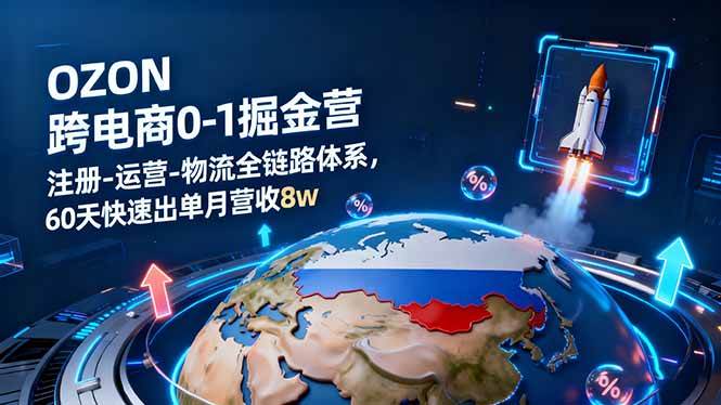 （16277期）OZON跨境电商0-1掘金营：注册-运营-物流全链路体系，60天快速出单月营收8w-尤课网创