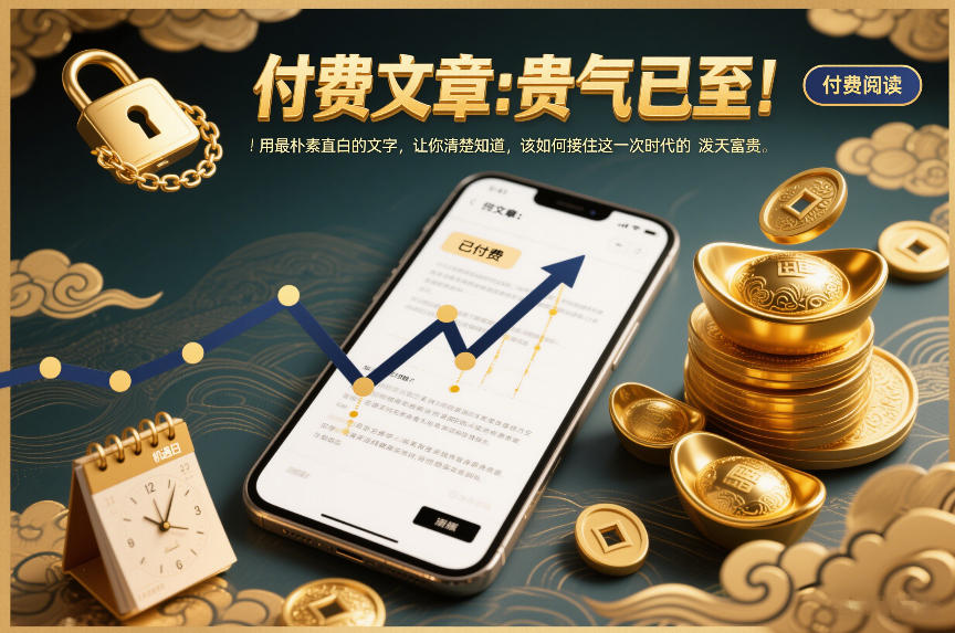 付费文章：贵气已至！用最朴素直白的文字，让你清楚知道，该如何接住这一次时代的泼天富贵-尤课网创