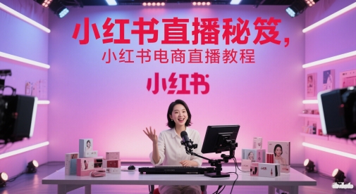 小红书直播秘笈，小红书电商直播教程-尤课网创