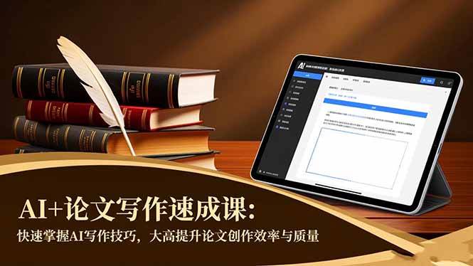 （16568期）AI+论文写作速成课：快速掌握AI写作技巧，大幅提升论文创作效率与质量-尤课网创
