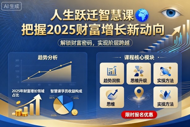 人生跃迁智慧课,把据2025财富增长新动向-尤课网创