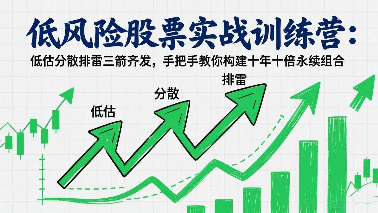 （17487期）低风险股票实战训练营：低估分散排雷三箭齐发，手把手教你构建十年十倍永续组合-尤课网创