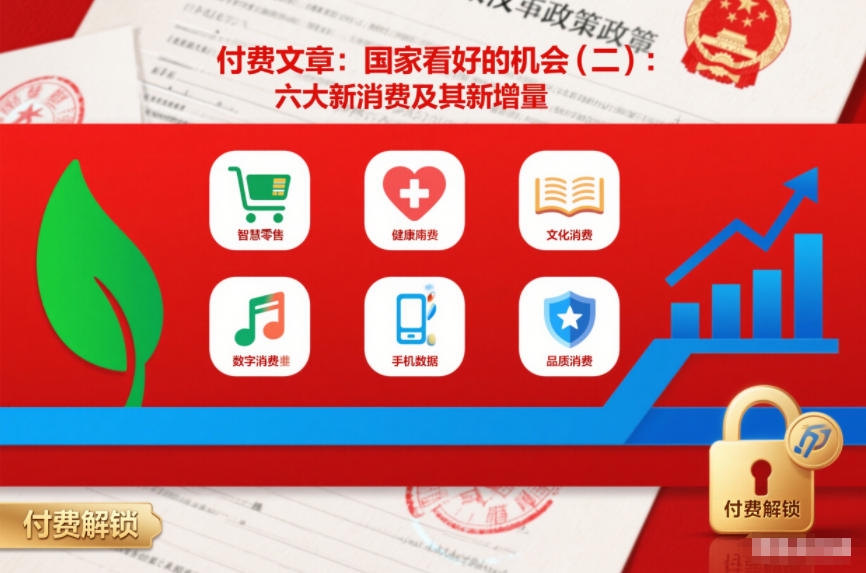 付费文章：国家看好的机会(二)：六大新消费及其新增量-尤课网创