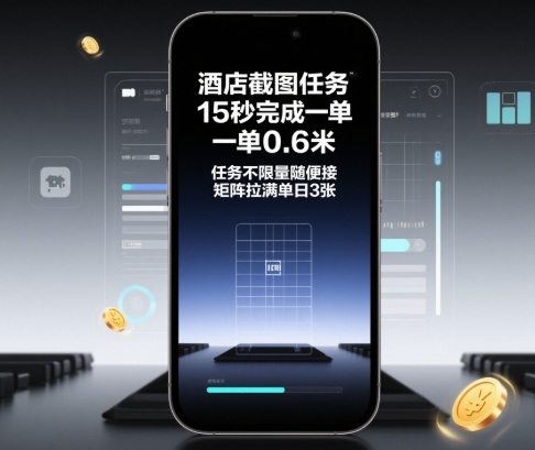 酒店截图任务,15秒完成一单,一单0.6米,任务不限量随便接,矩阵拉满单日3张【揭秘】-尤课网创