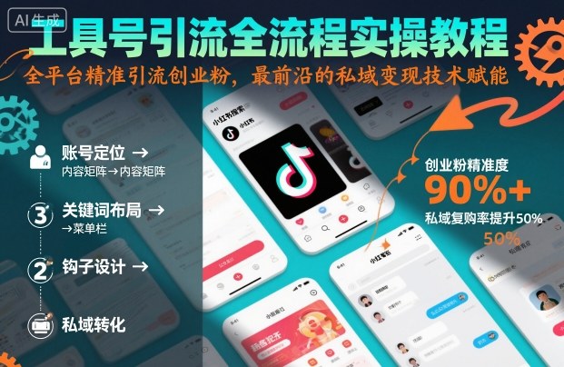 工具号引流全流程保姆级实操教程,全平台精准引流创业粉,最前沿的私域变现技术赋能-尤课网创