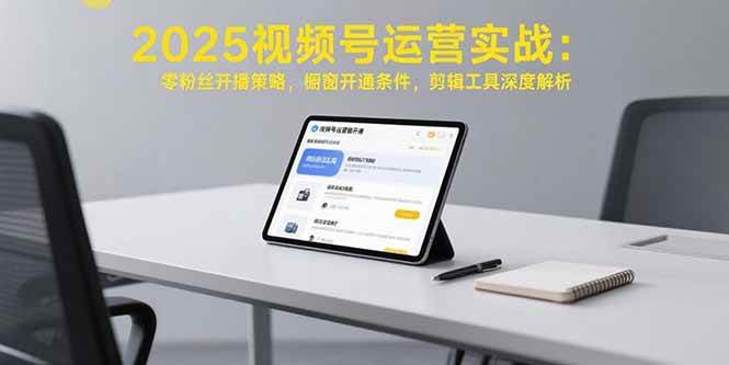 （15505期）2025视频号运营实战：零粉丝开播策略，橱窗开通条件，剪辑工具深度解析-尤课网创