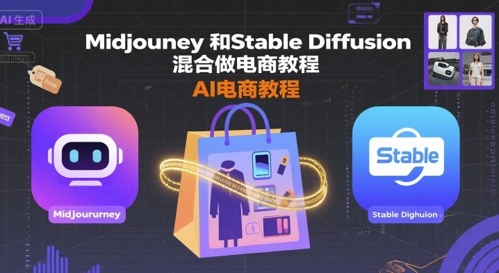 Midjourney和Stable Diffusion混合做电商教程-ai电商教程-尤课网创