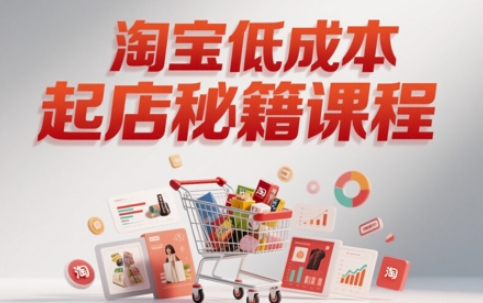 淘宝低成本起店系统课，助你快速起店，实现弯道超车-尤课网创