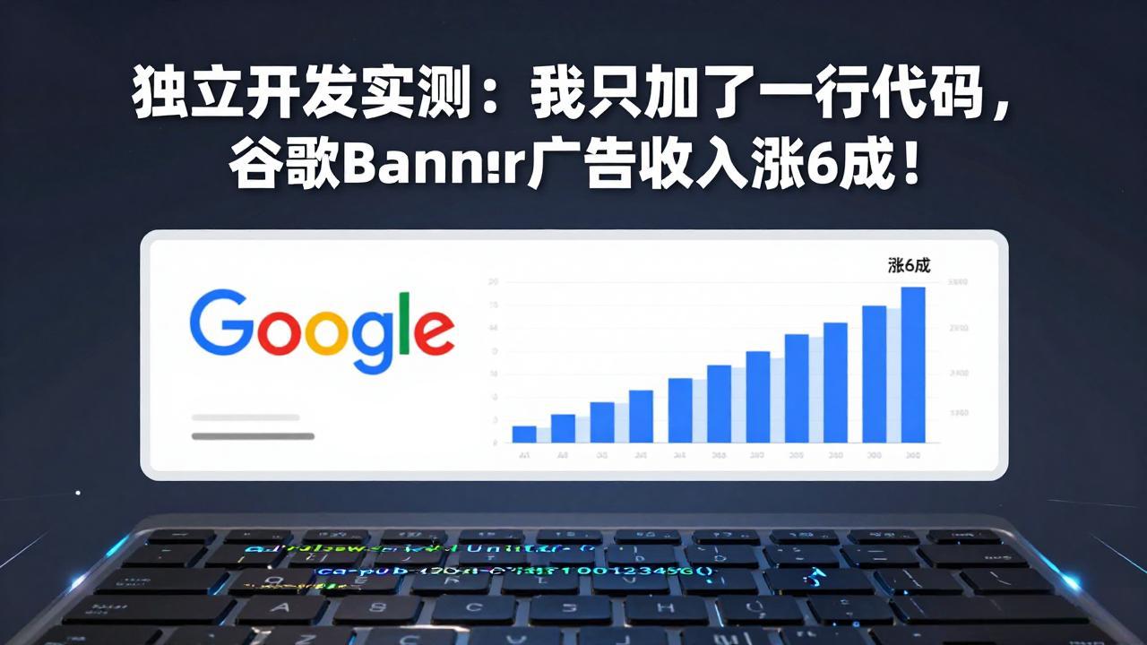 付费文章：独立开发实测：我只加了一行代码，谷歌Banner广告收入涨6成！-尤课网创