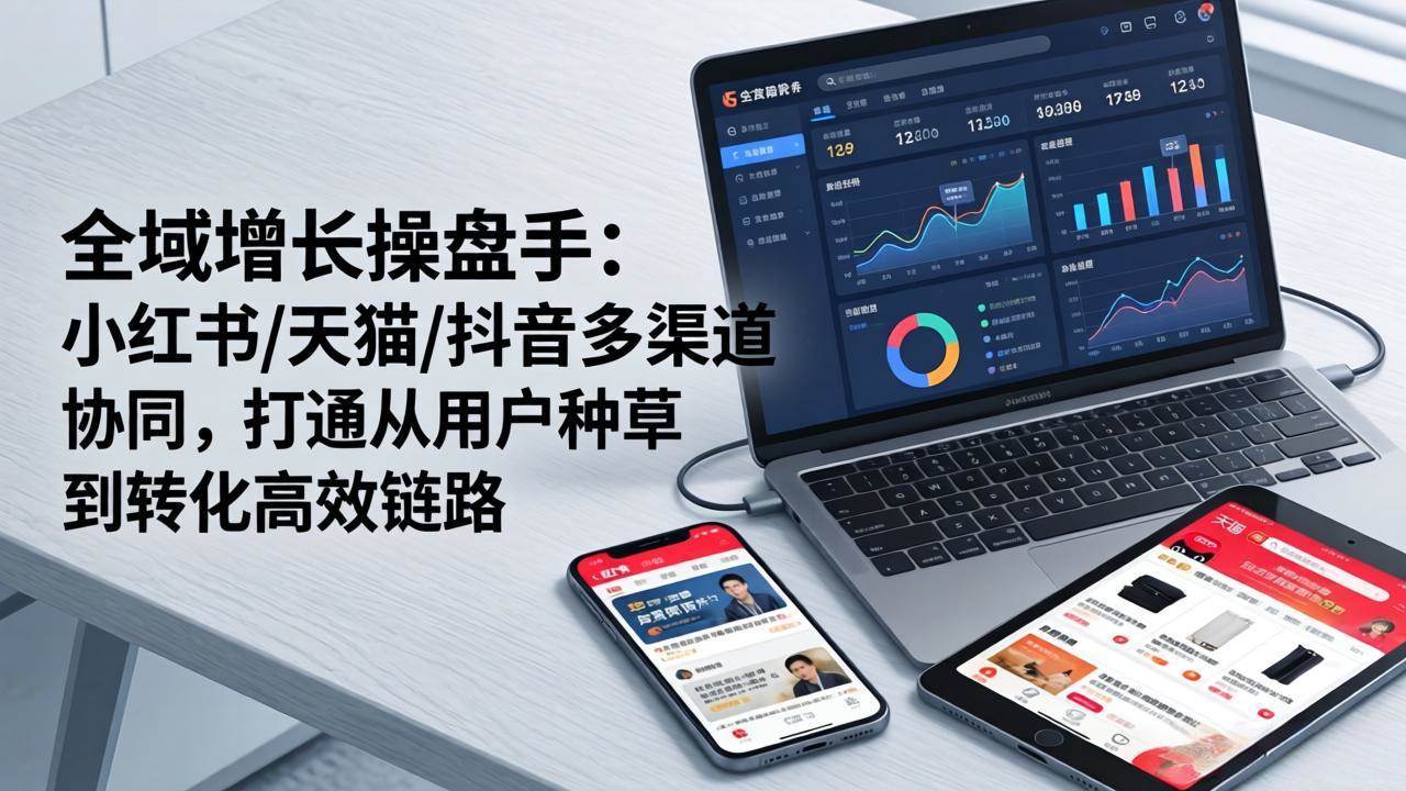 （17605期）全域增长操盘手：小红书/天猫/抖音多渠道协同，打通从用户种草到转化高效链路-尤课网创