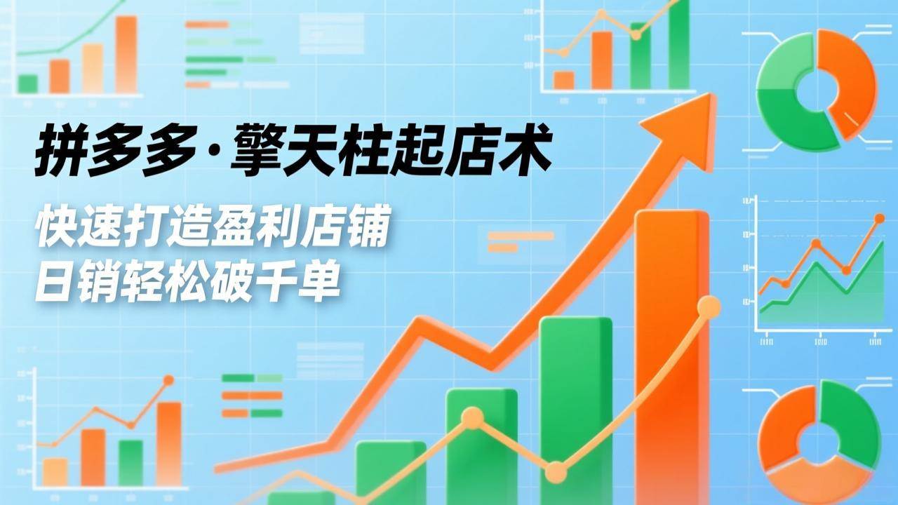 (17715期)拼多多·擎天柱起店术3.0(更新),爆流布局、利润起飞、不断流,快速打造盈利店铺,日销破千单-尤课网创