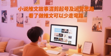 小说推文故事混剪起号及运营思路，看了做推文可以少走弯路-尤课网创