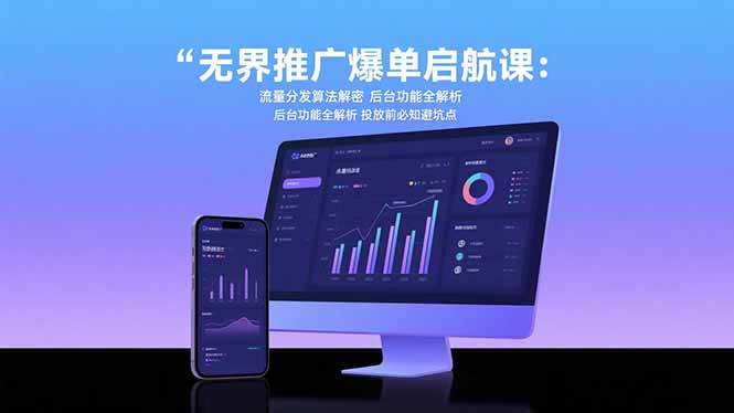 （15567期）无界推广爆单启航课：流量分发算法解密 后台功能全解析 投放前必知避坑点-尤课网创