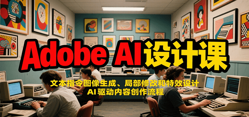 Adobe AI设计课：文本指令图像生成、局部修改和特效设计，AI驱动内容创作流程-尤课网创