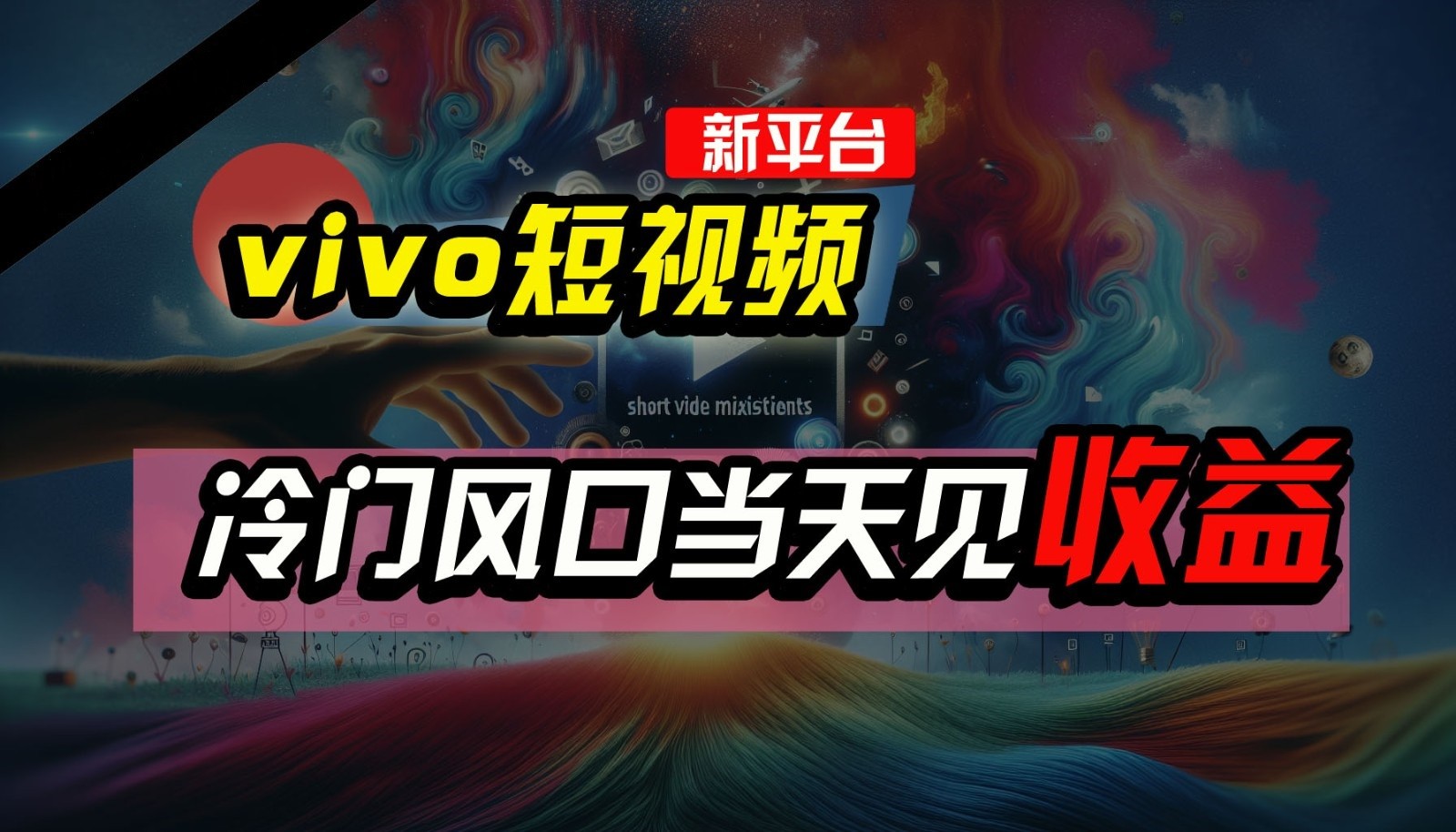 全新平台vivo短视频，新风口AI混剪无脑搬运，冷门风口当天见收益，7天撸了2300+了-尤课网创