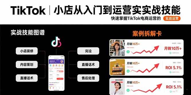 （15629期）TikTok小店从入门到运营实战技能：快速掌握TikTok电商运营的完整方法论-尤课网创