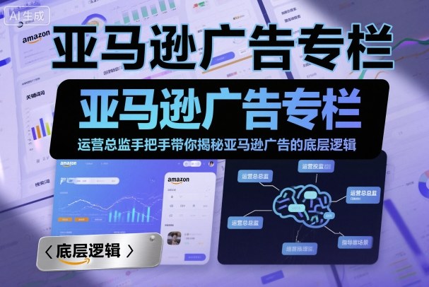 亚马逊广告专栏：运营总监手把手带你揭秘亚马逊广告的底层逻辑-尤课网创