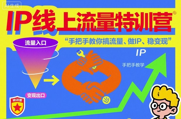 IP线上流量特训营，手把手教你搞流量、做IP、稳变现-尤课网创
