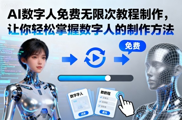 AI数字人免费无限次教程制作，让你轻松掌握数字人的制作方法-尤课网创